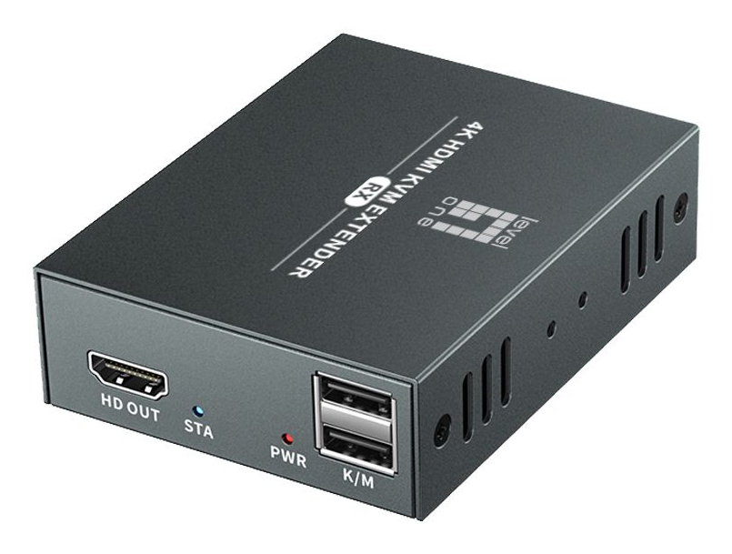 LevelOne HDMI Verlängerungskit Cat5/6 4K/60Hz 100m noir