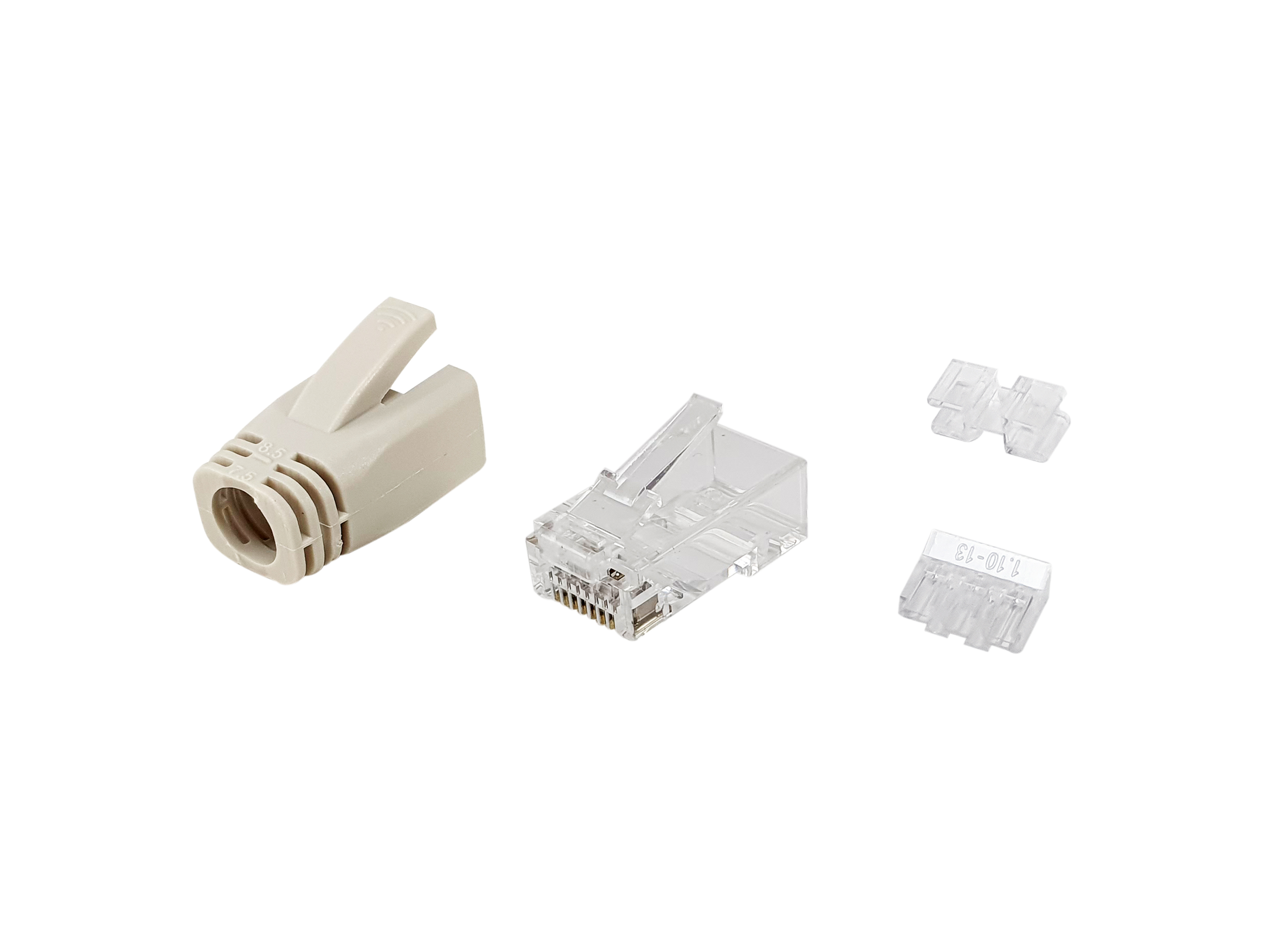 Equip Steckersatz Cat6a ungeschirmt RJ45 100Stk transp. Polybeut