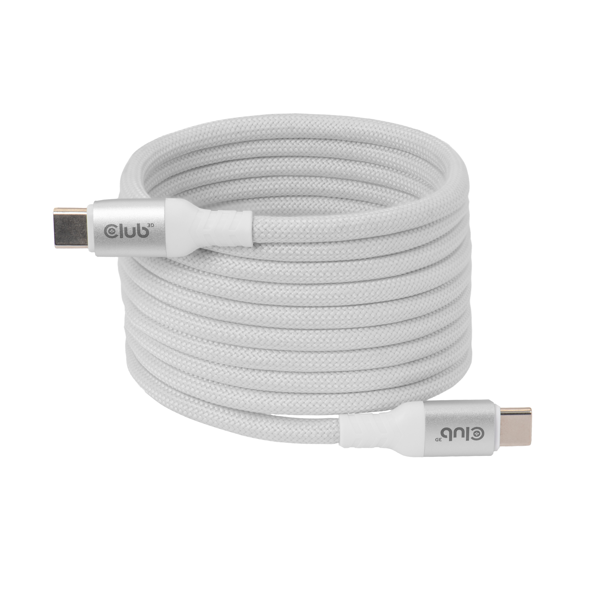 Club3D Lifestyle USB-C Magnetisches Kabel 240W 2m weiß St/­St Club3D Lifestyle USB-C Magnetisches Kabel 240W 2m weiß St/­St