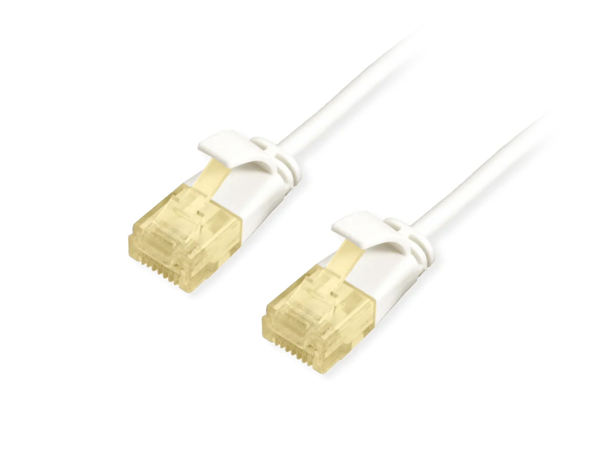 Equip Patchkabel Cat6A SlimFlex U/UTP 0.50m weiß LSZH 2xRJ45 Polybeutel
