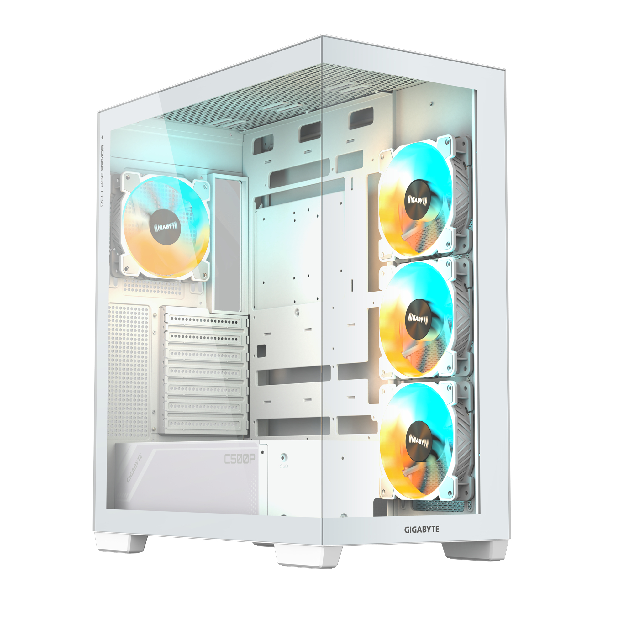 Gigabyte C500 Panoramic Stealth ICE, white, ATX Gehäuse