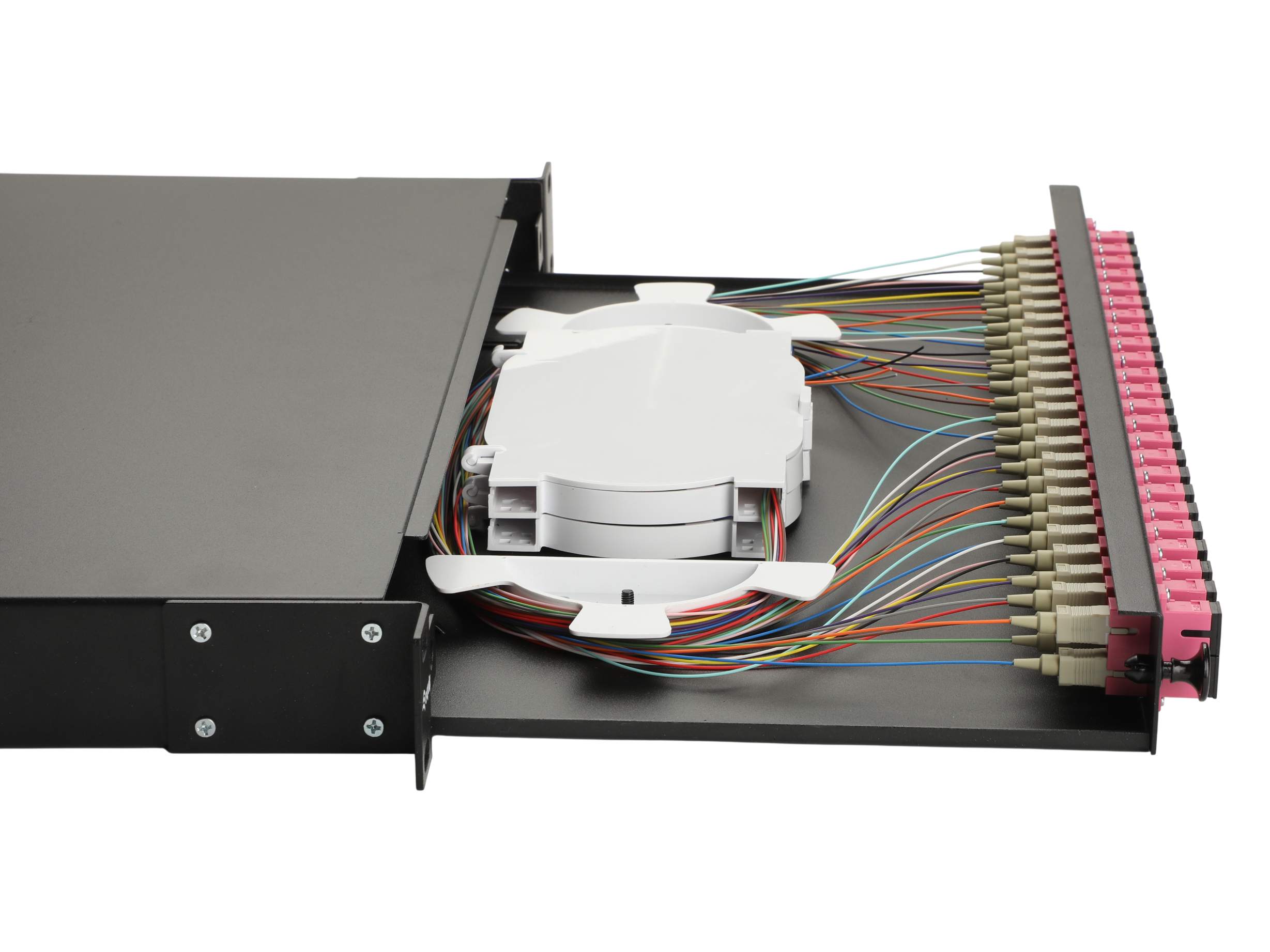 Equip LWL-Spleißkasten 24-Port SC-Duplex OM4 1U komplett sw