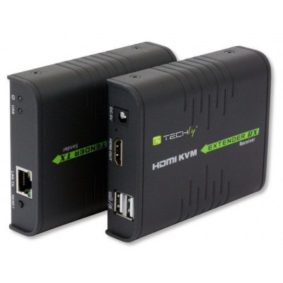 Techly HDMI KVM Extender über Netzwerkkabel, 120m