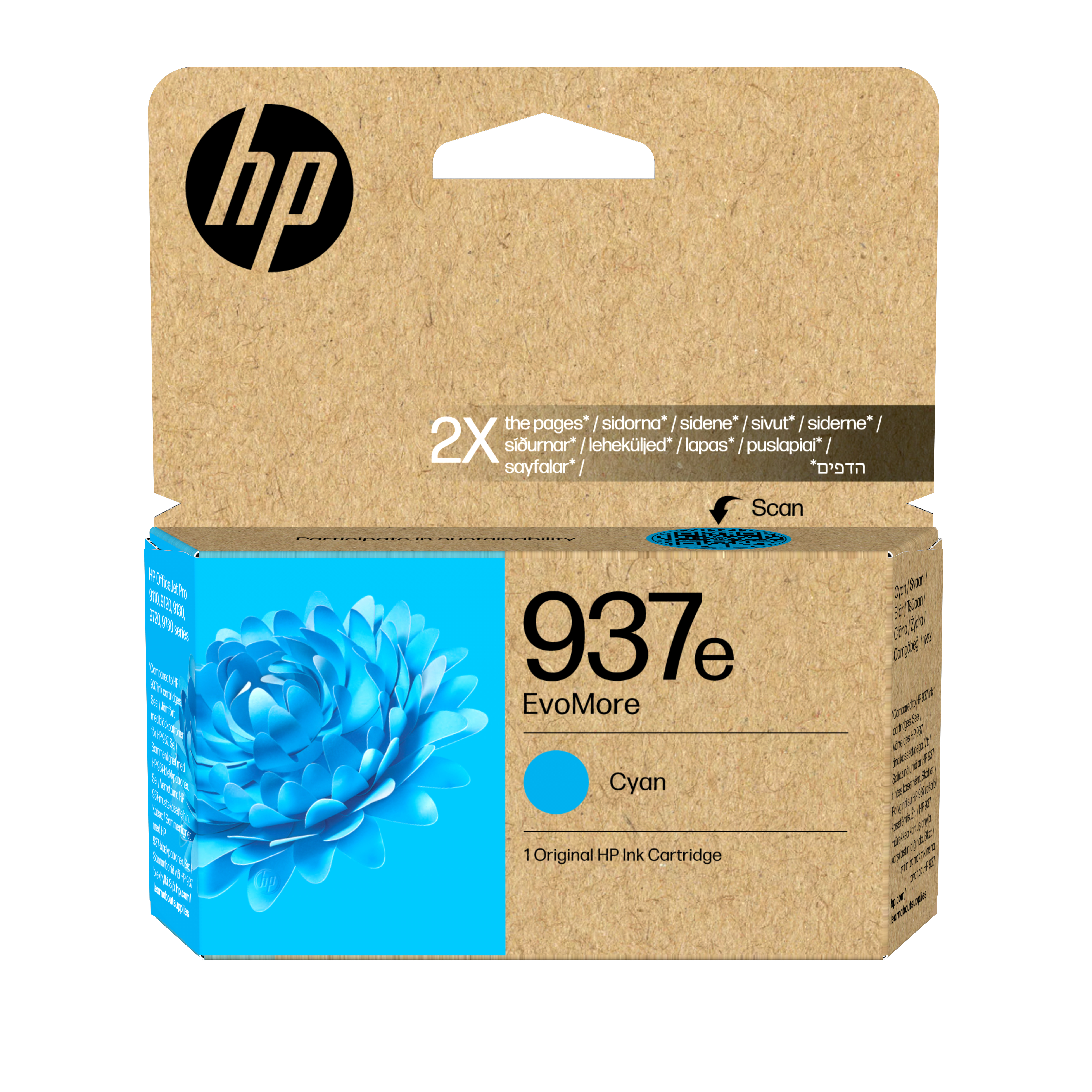 HP 937e     Cyan                Tintenpatrone EvoMore