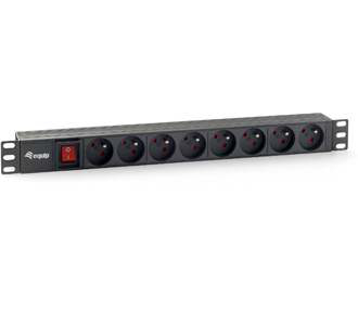 Equip 333285 Stromverteilereinheit (PDU) 8 AC-Ausgänge 1U Schwarz