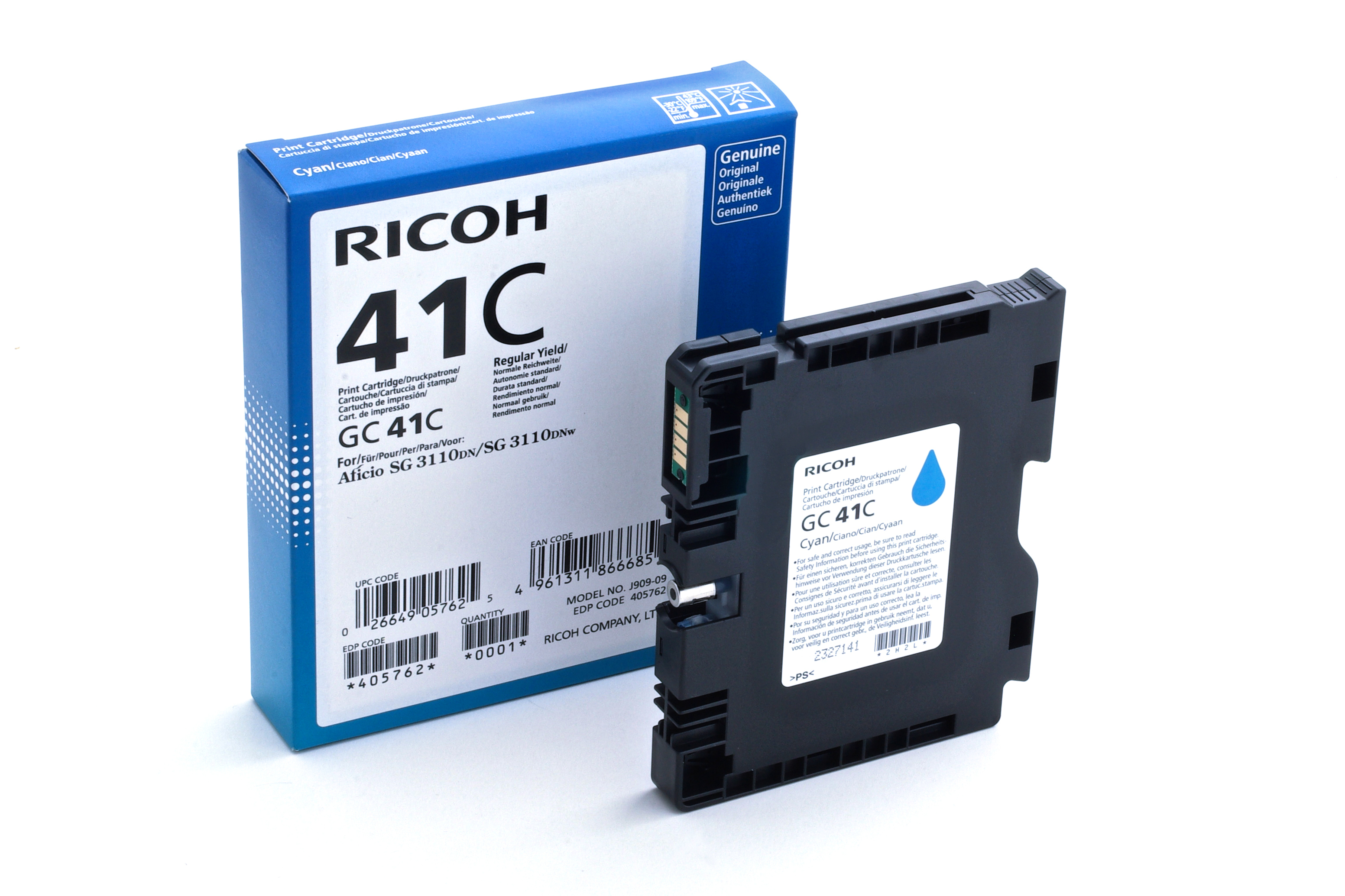 Ricoh Patrone GC41C cyan 2200 Seiten 405762 Patronen Ricoh
