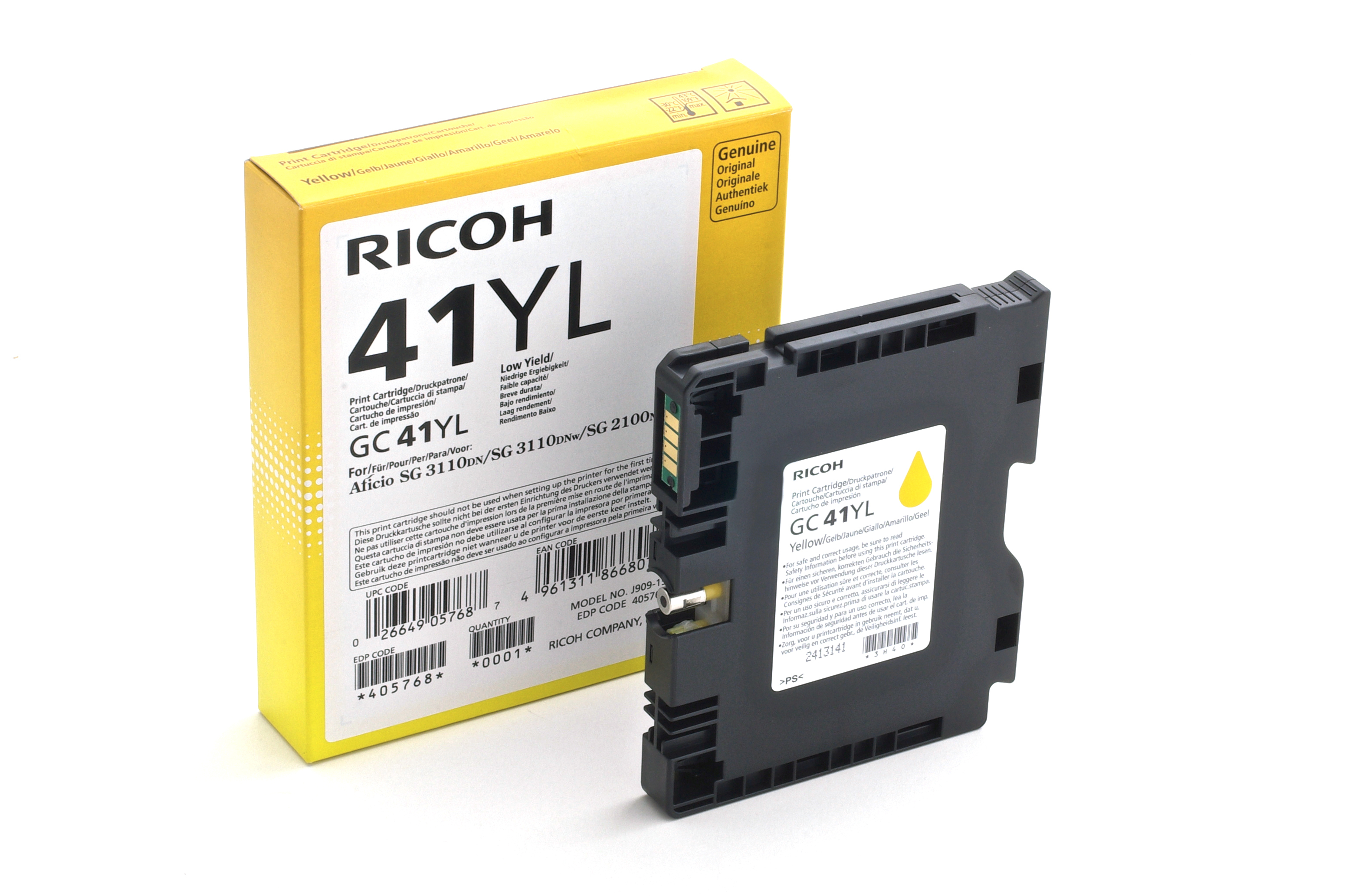 Ricoh Patrone GC41YL yellow 600 Seiten 405768 Patronen Ricoh