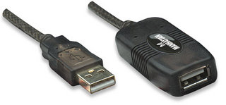 MANHATTAN USB-Repeater Kabel USB 2.0 A -> A St/&shy;Bu 10.00m Bli