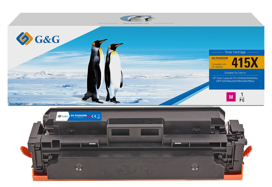 G&G XL-Toner kompatibel mit HP 415X/&shy; W2033X
