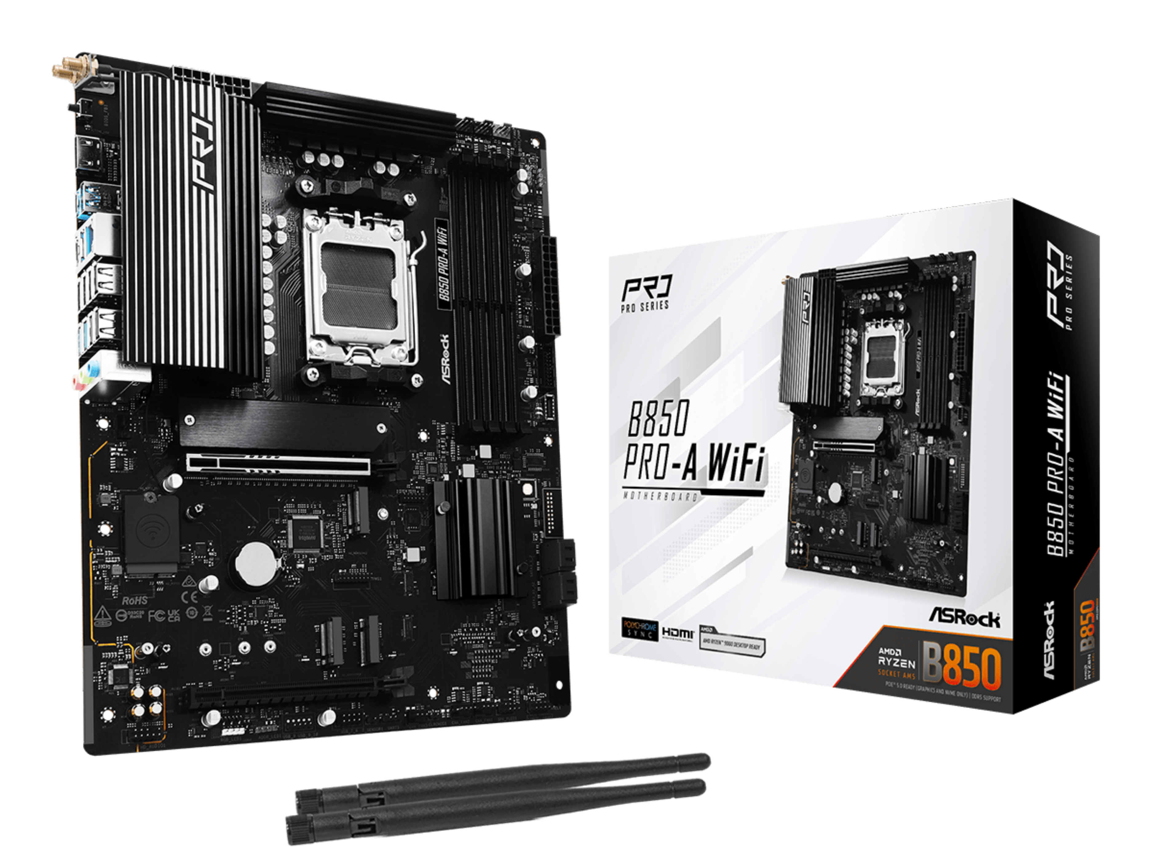 ASRock B850 Pro-A WiFi AM5 ATX HDMI/&shy;USB-C DDR5
