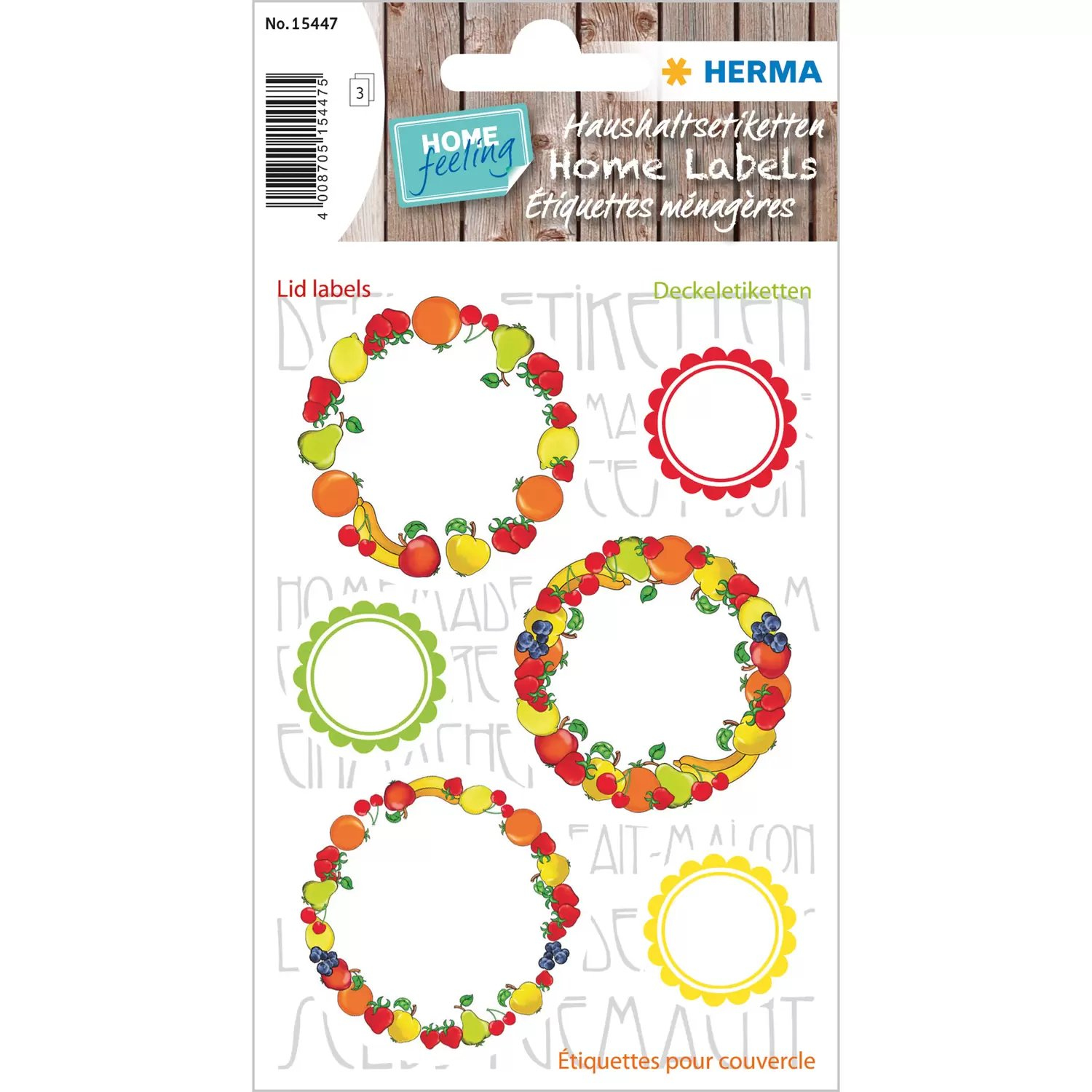 HERMA Deckeletiketten New Look Obst I 18St.