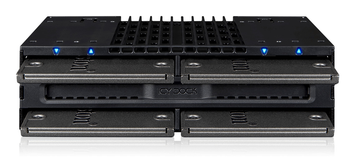 FlexiDock IcyDock 4x 2.5" to 1x5.25"bay mobil rack SATA/&shy;SAS