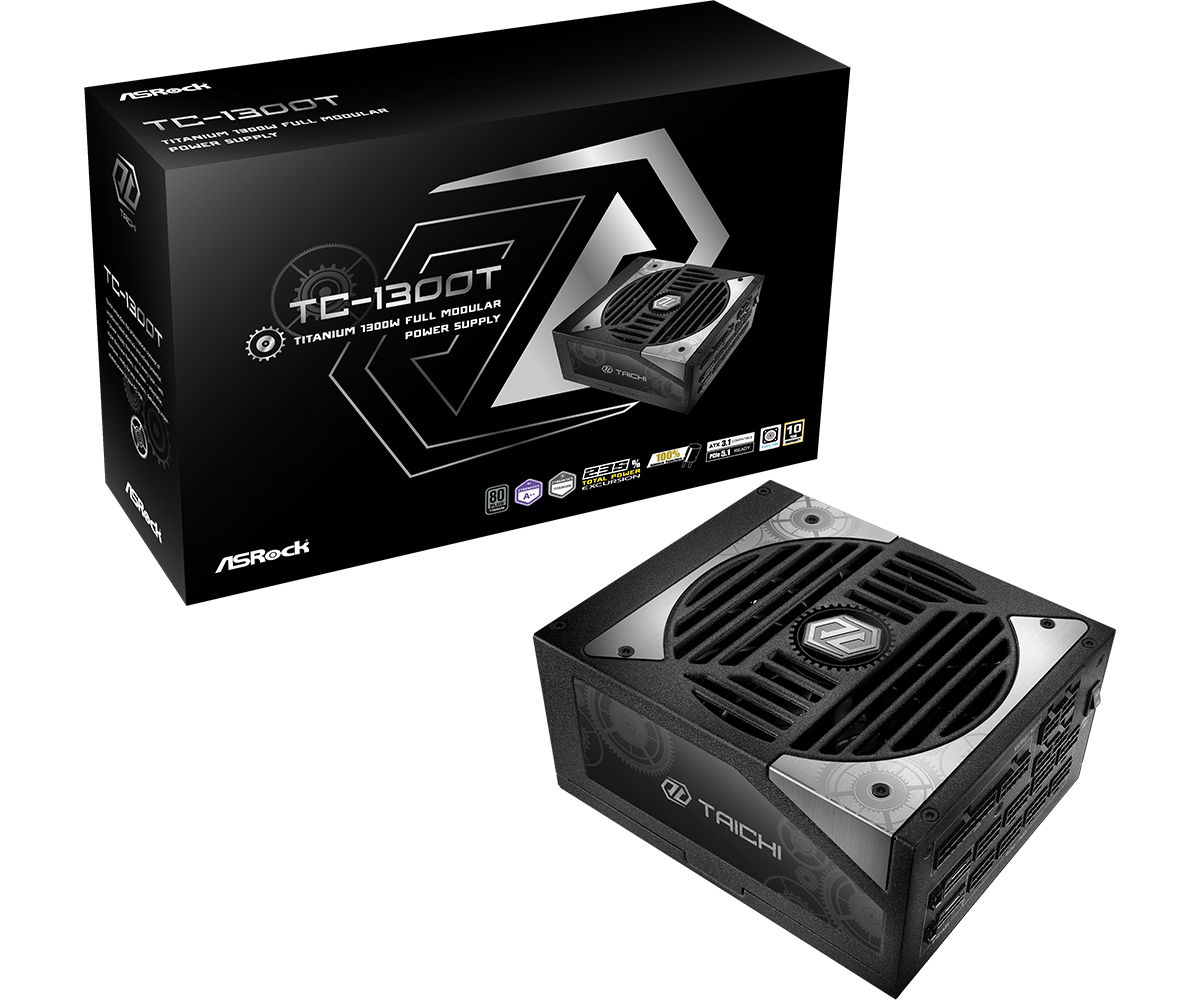 ASRock Taichi Series TC-1300T 1300W ATX 80+ Titanium black ret ASRock Taichi Series TC-1300T 1300W ATX 80+ Titanium black ret