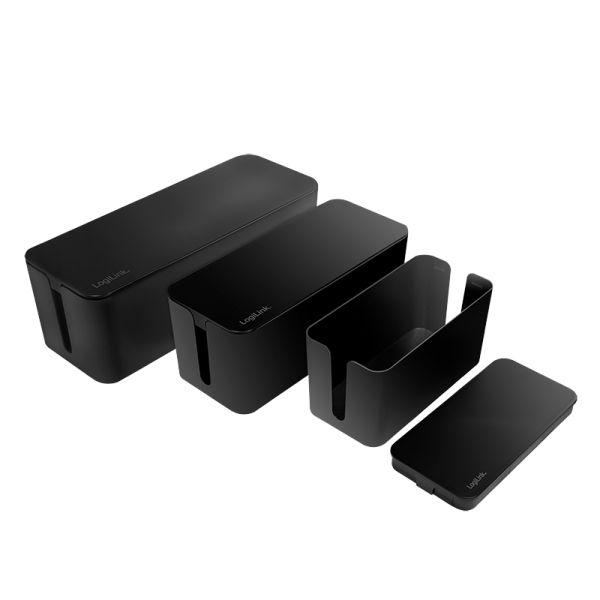 Logilink Kabelbox-Set, 3 Größen, schwarz Logilink Kabelbox-Set, 3 Größen, schwarz