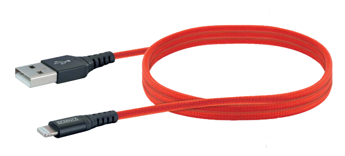 Schwaiger USB-Kabel 2.0 A auf Apple Lightning 1,20m Rot