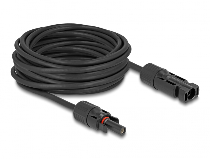 DELOCK DL4 Solar Kabel 4mm  Stecker zu Buchse 5m schwarz