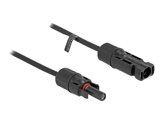 DELOCK DL4 Solar Kabel 4 mm  Stecker zu Buchse 3 m schwarz