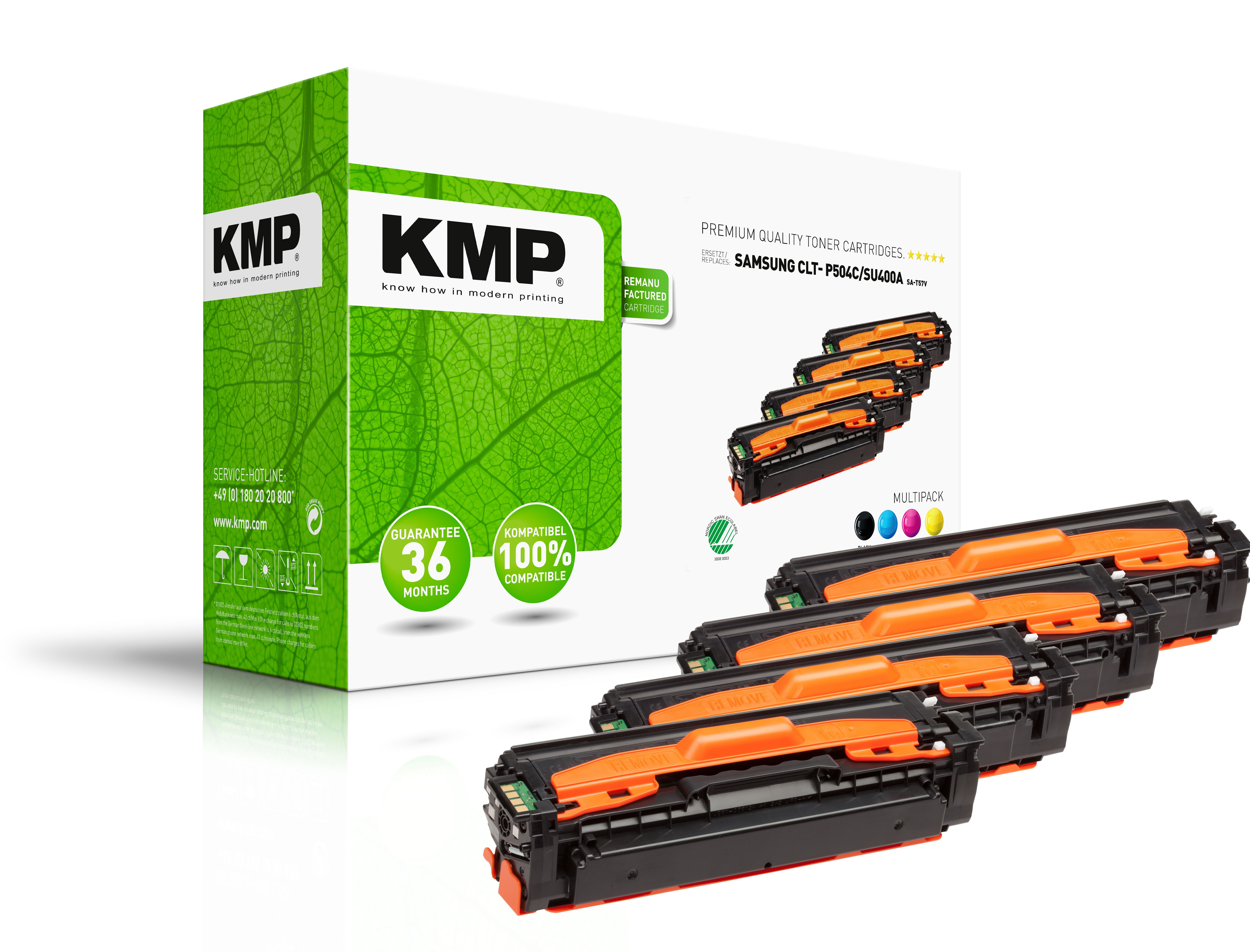 KMP Toner Samsung CLT-P504C/&shy;ELS-SU400A MultiPack C/&shy;Y/&shy;M/&shy;B kompati