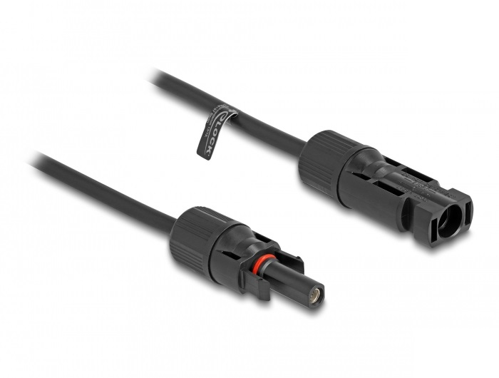 DELOCK DL4 Solar Kabel 4 mm  Stecker zu Buchse 5 m schwarz