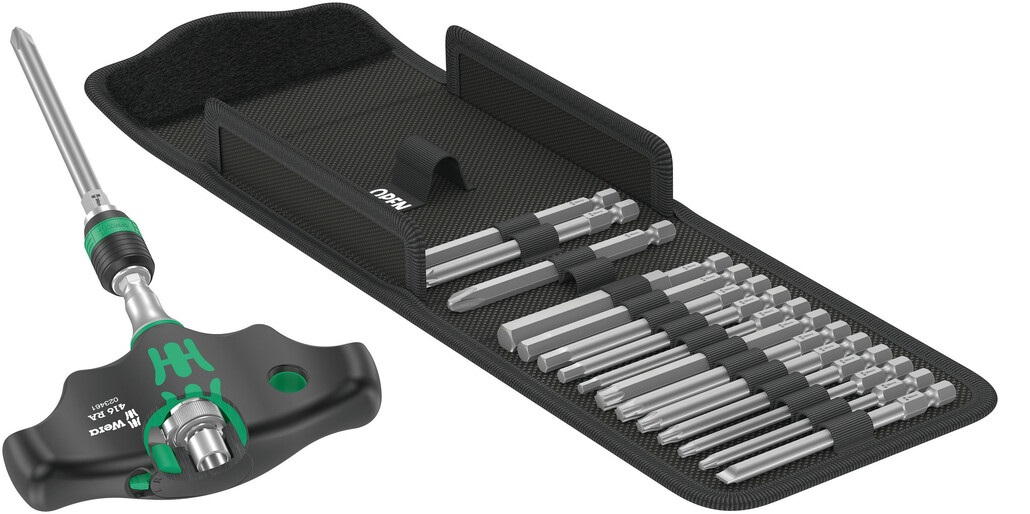 Wera Kraftform Kompakt 400 RA Set 1, Quergriffratsche 17-tlg