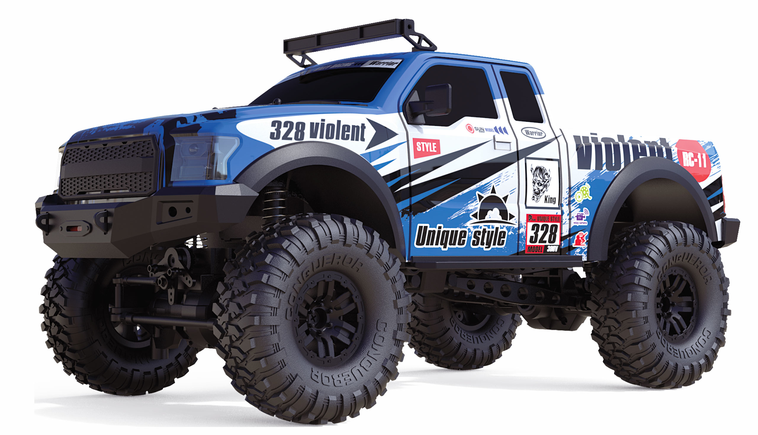 Amewi RC Auto Dirt Pickup Crawler LiIon 1500mAh blau /&shy;8+
