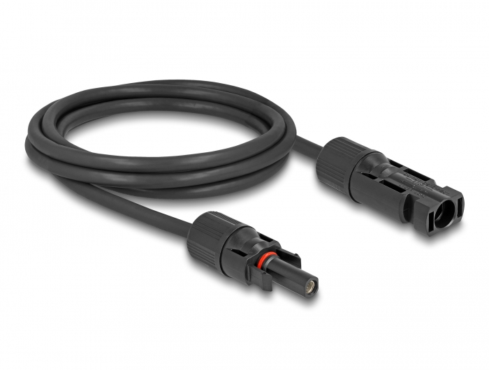 DELOCK  DL4 Solar Kabel 6 mm  Stecker zu Buchse 5 m schwarz