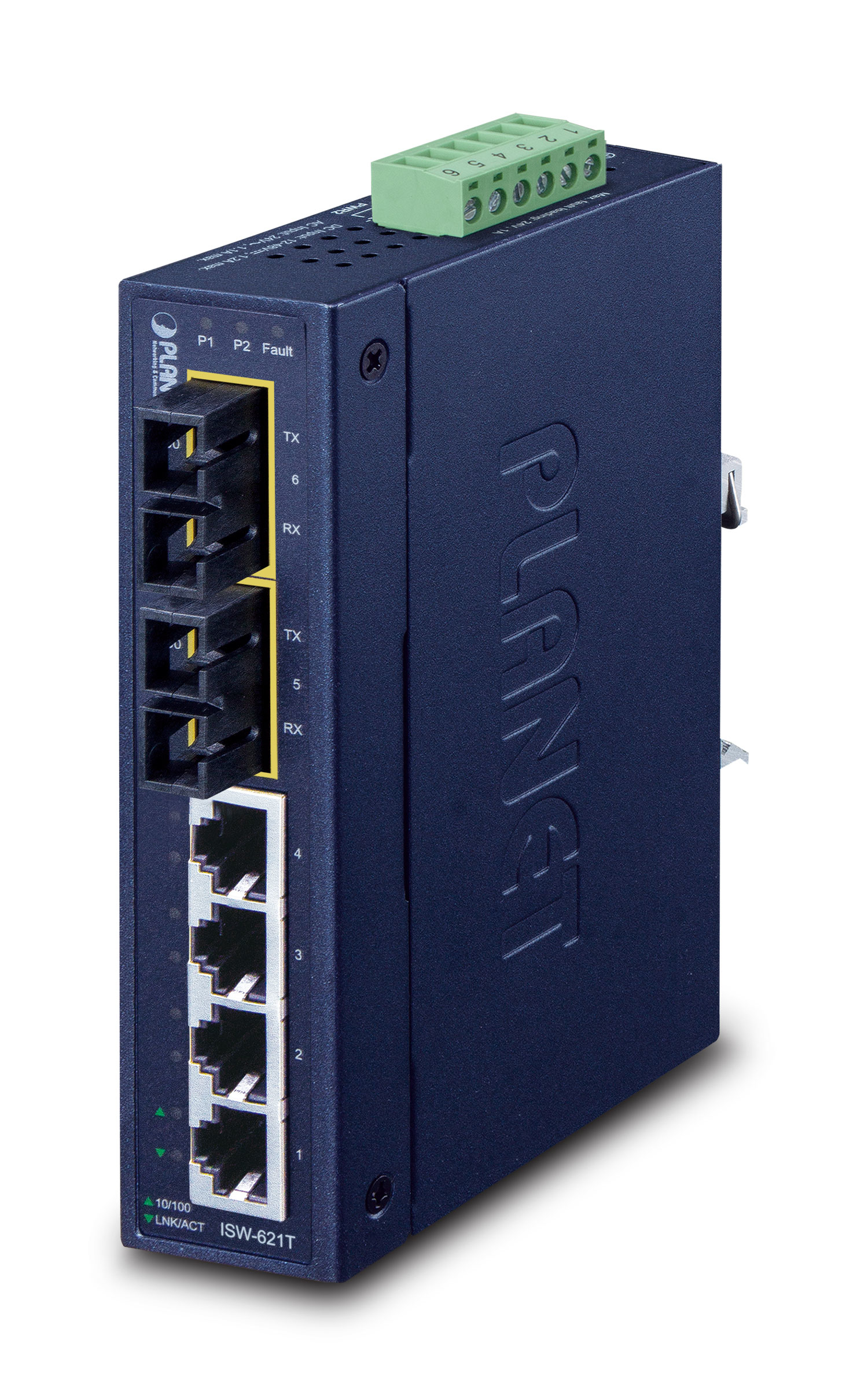 PLANET 4+2 100FX Port Multi-mode Industrial Ethernet Switch