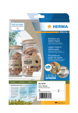 HERMA Etiketten Silphie A4 20 Blatt 210x148