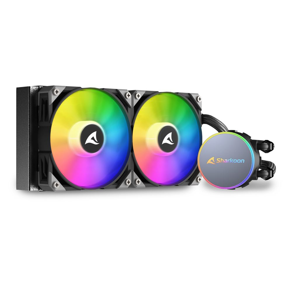 Sharkoon Wasserkühlung S70 RGB 2 Lüfter 240mm schwarz