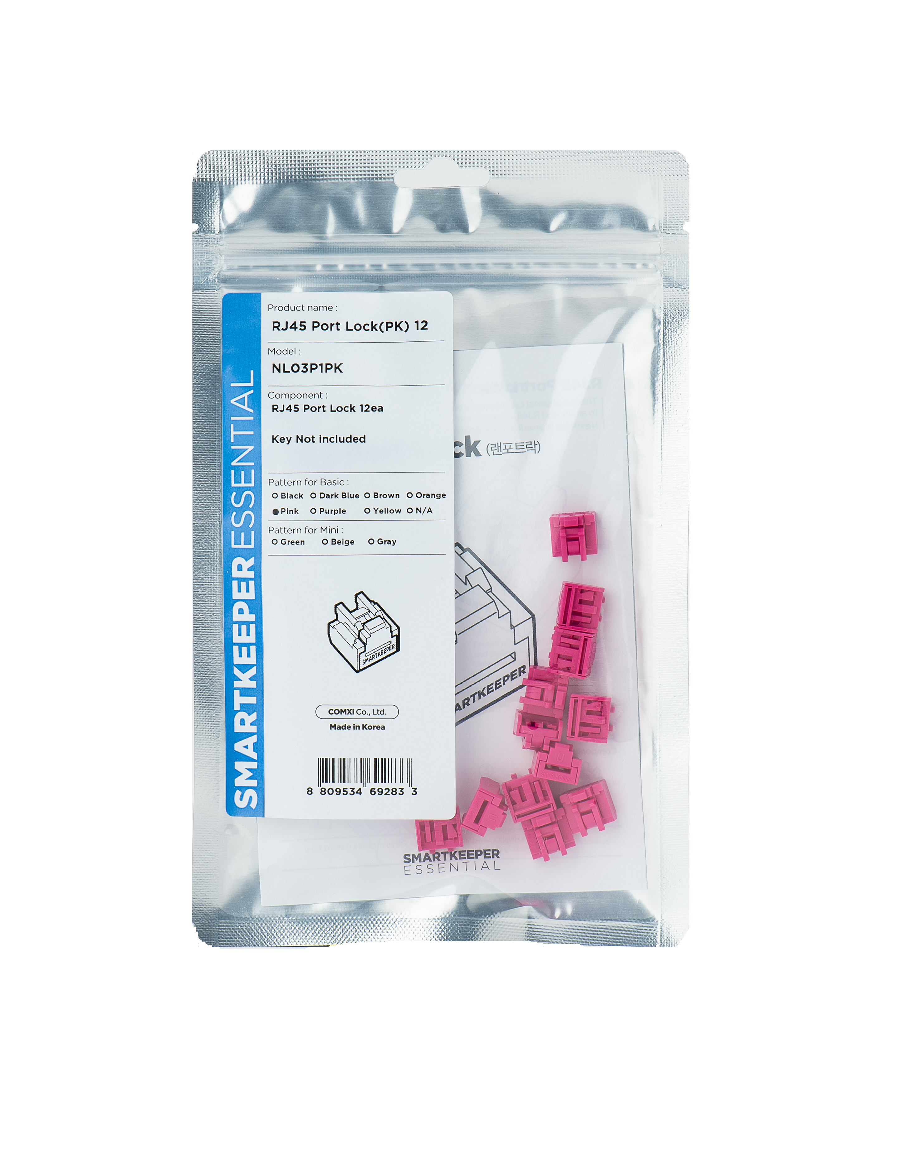 SmartKeeper Basic "RJ45 Port" Blocker pink 12 Stk.