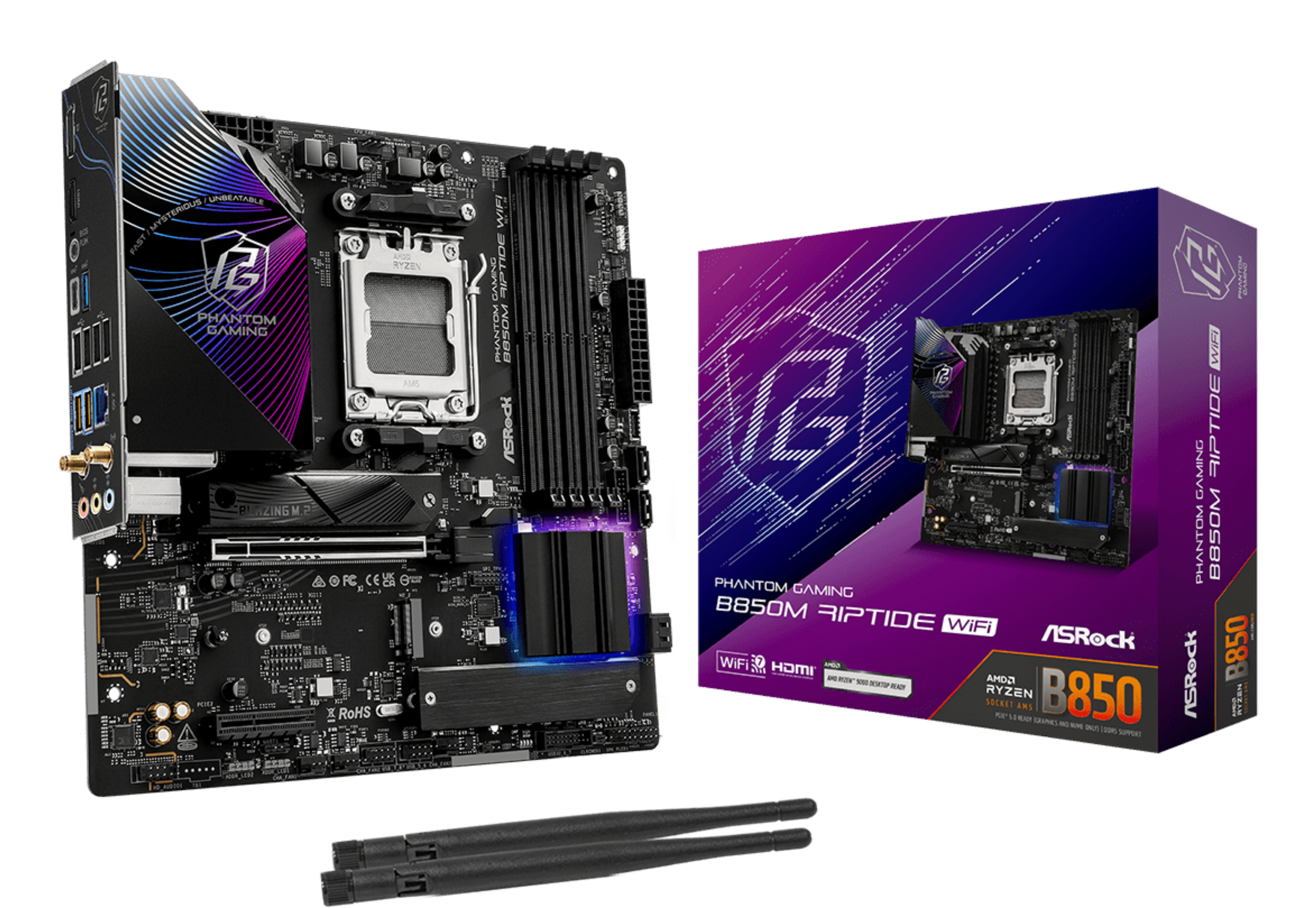 ASRock B850M Riptide WiFi AM5 mATX HDMI/&shy;DP DDR5