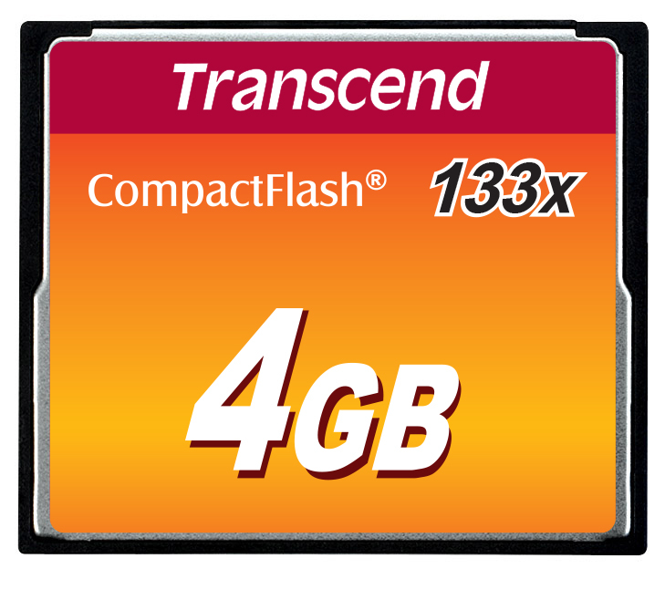 CompactFlash Card   4GB Transcend TS4GCF133, MLC