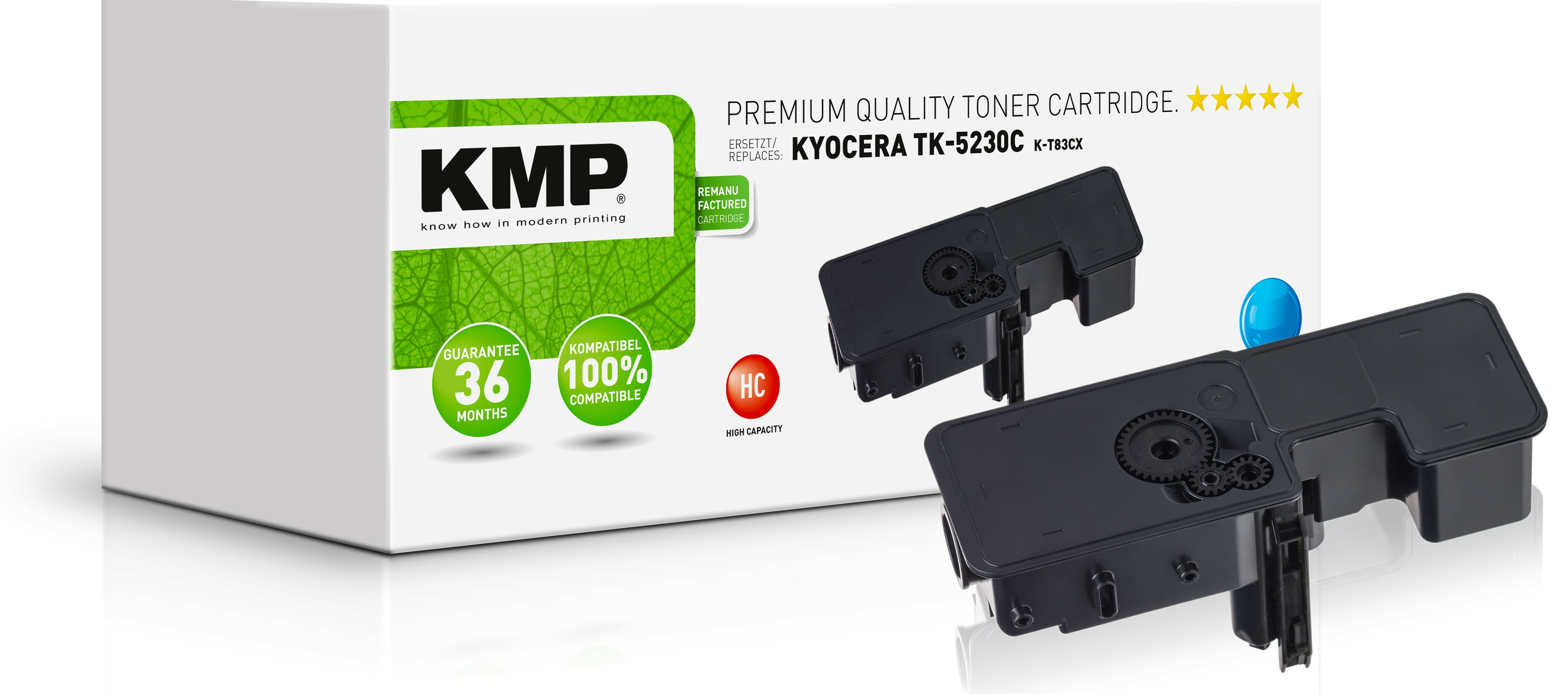 KMP Toner Kyocera TK-5230C/&shy;TK5230C cyan 2200 S. K-T83CX remanufa