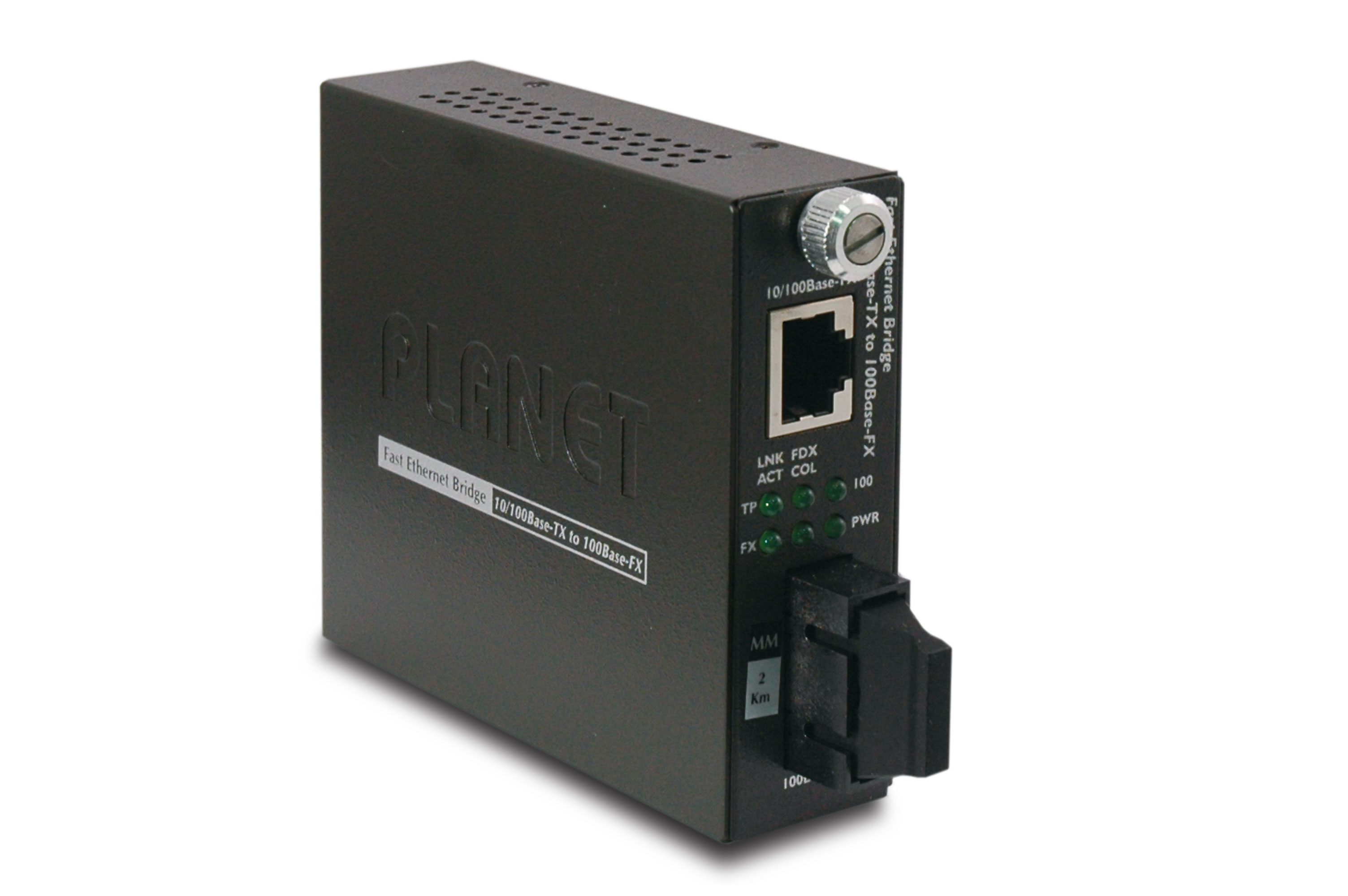 PLANET 10/&shy;100Base-TX to 100Base-FX Smart Media Converter