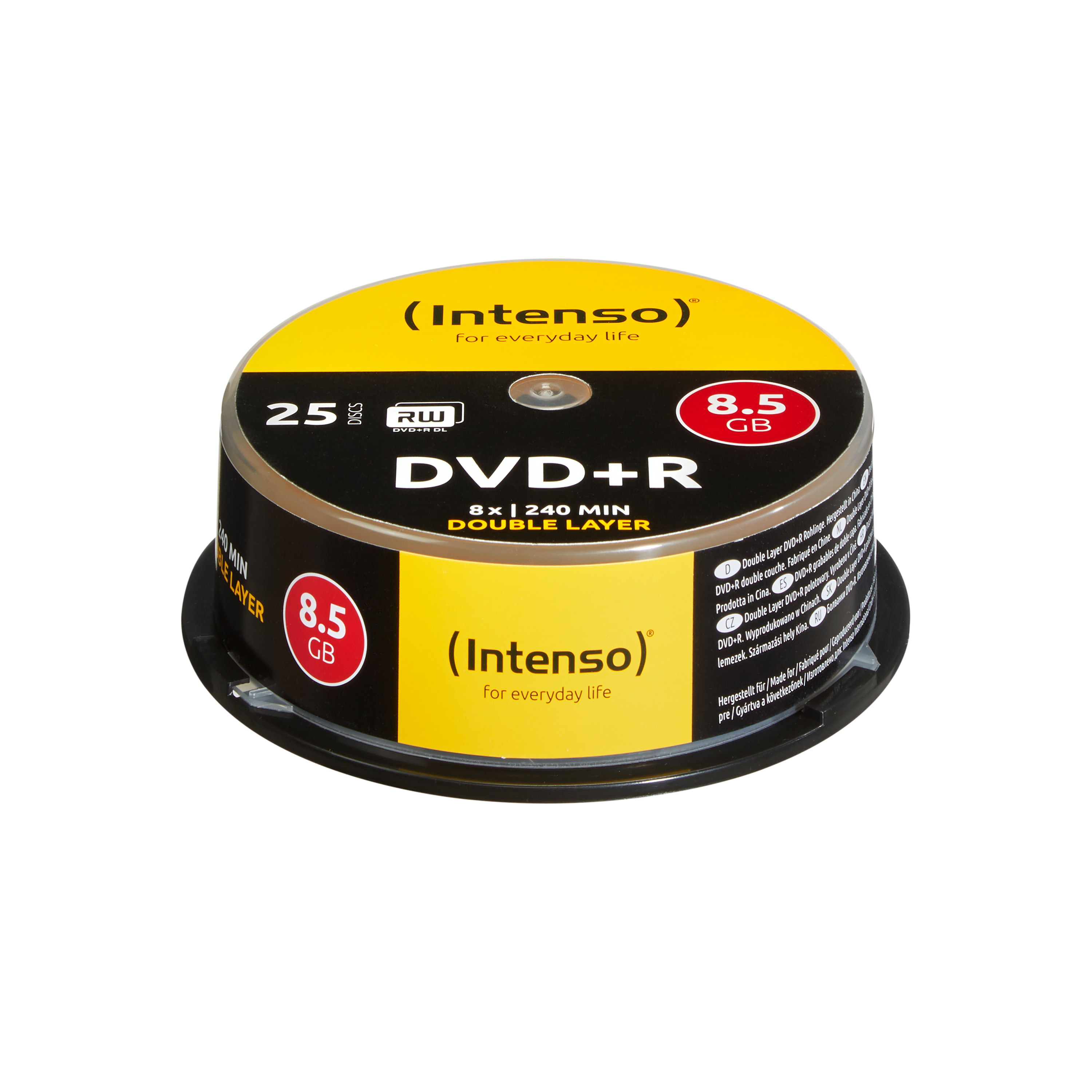 DVD+R Intenso 8,5GB  25pcs Cakebox DOUBLE LAYER 8x retail