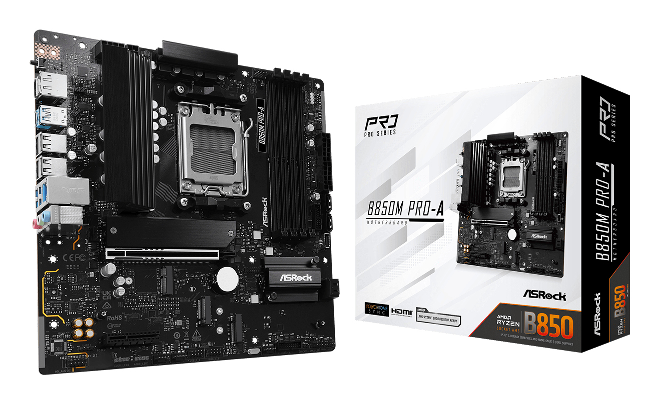 ASRock B850M Pro-A AM5 mATX HDMI/&shy;DP DDR5