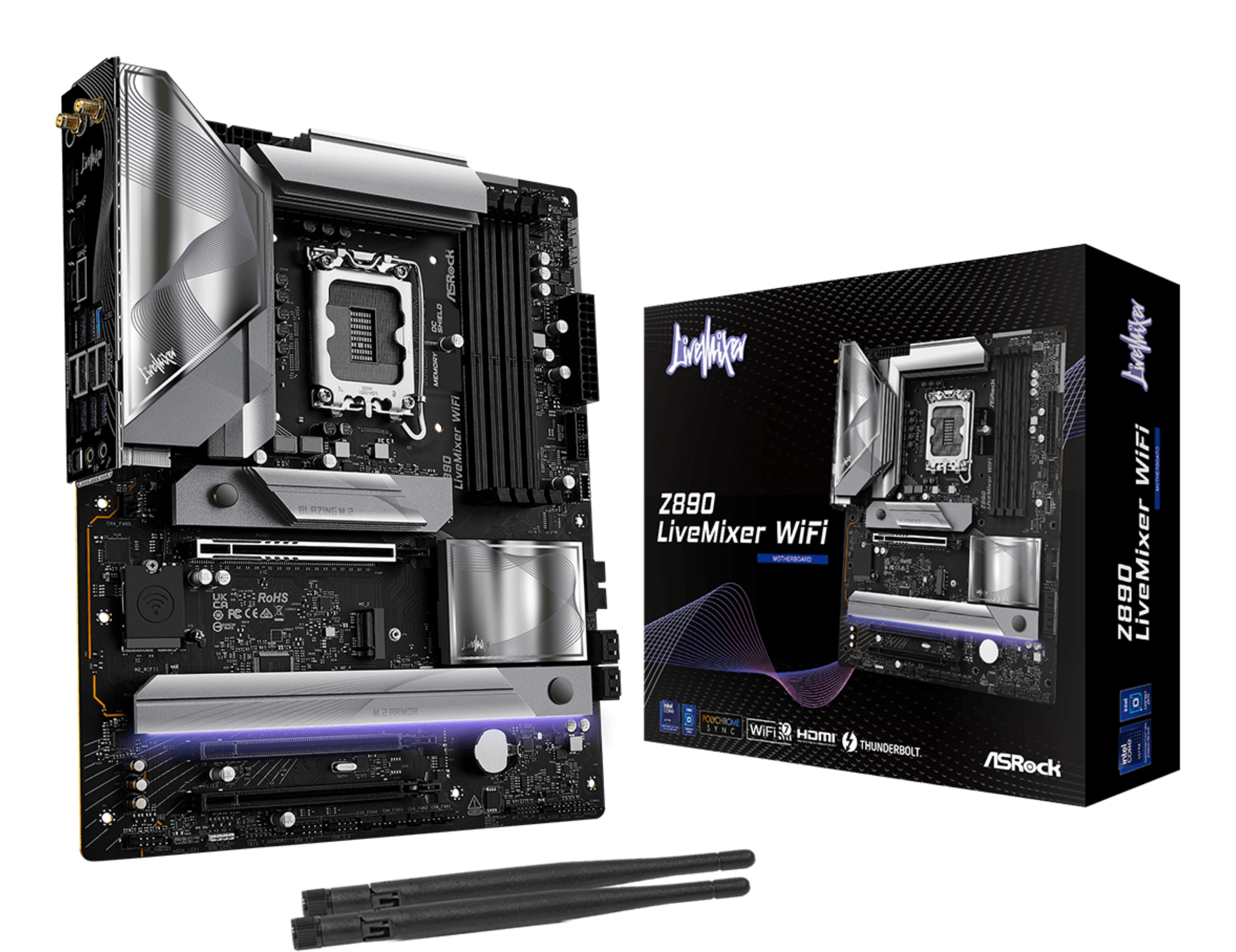 ASRock Z890 LiveMixer WiFi 1851 ATX HDMI/&shy;USB-C DDR retail