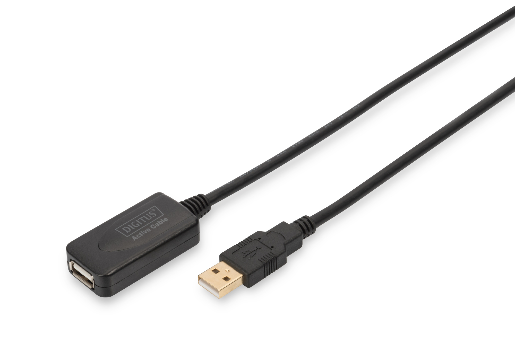 DIGITUS USB 2.0 Verlängerungskabel Typ A -A  St/&shy;Bu 5.0m,  sw
