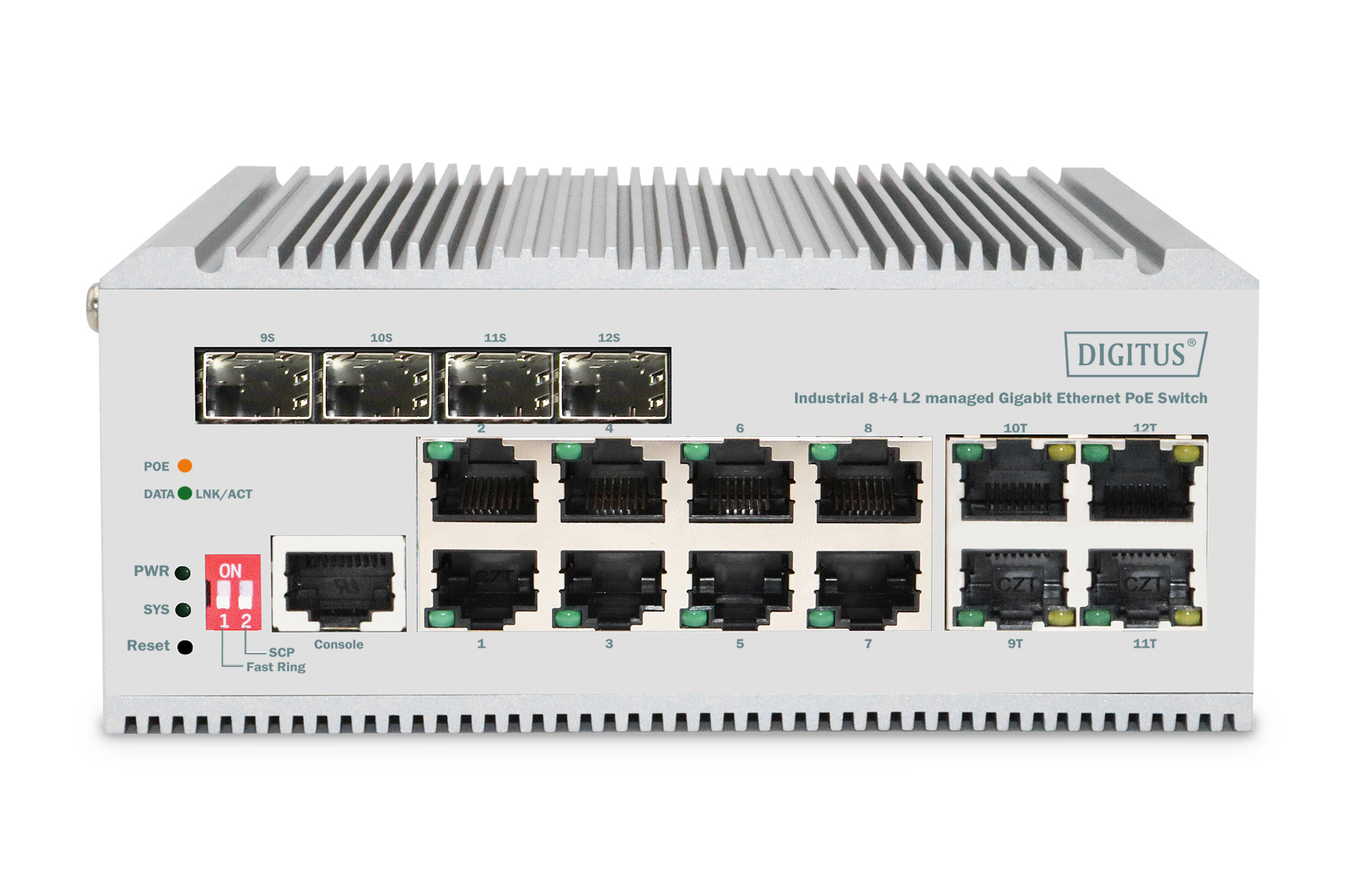 DIGITUS Switch 8 Port Gigabit PoE, L2 managed, 4 SFP Uplink DIGITUS Switch 8 Port Gigabit PoE, L2 managed, 4 SFP Uplink