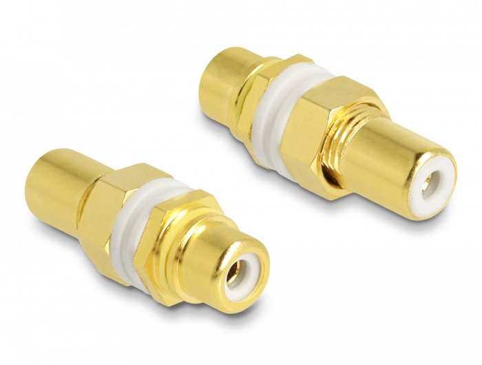 DELOCK Audio Adapter Cinch Bu > Bu zum Einbau, Farbring weiß DELOCK Audio Adapter Cinch Bu > Bu zum Einbau, Farbring weiß