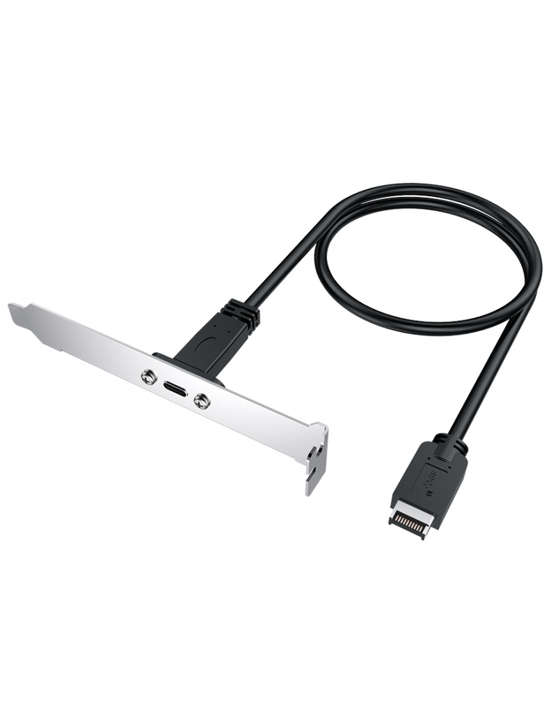 GRAUGEAR Verlängerungskabel mit PCI Blende,Type-E auf Type-C ret
