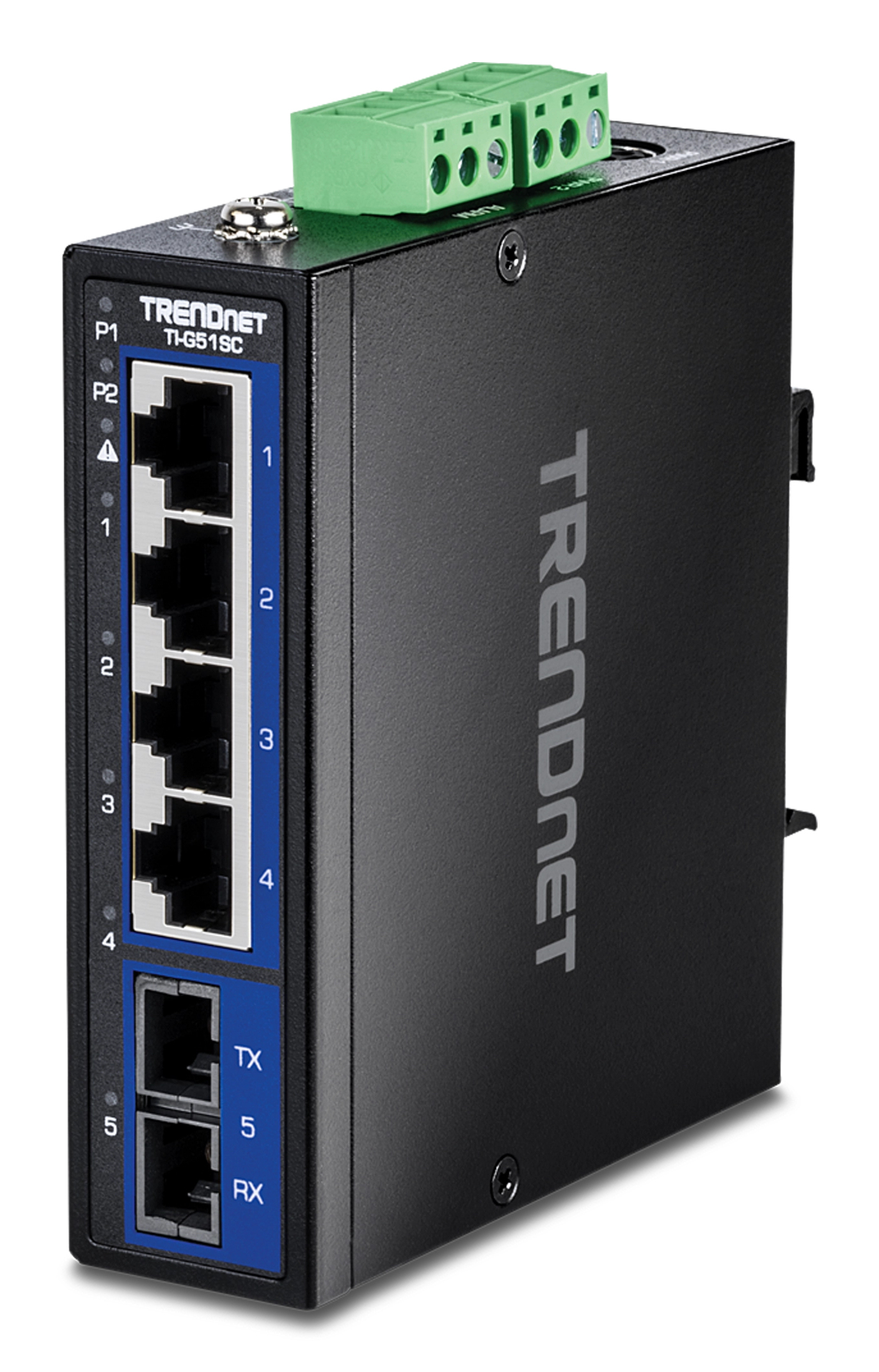 TRENDnet Industrial Switch 5-Port Gbit MultiM. SC DIN-Rail TRENDnet Industrial Switch 5-Port Gbit MultiM. SC DIN-Rail