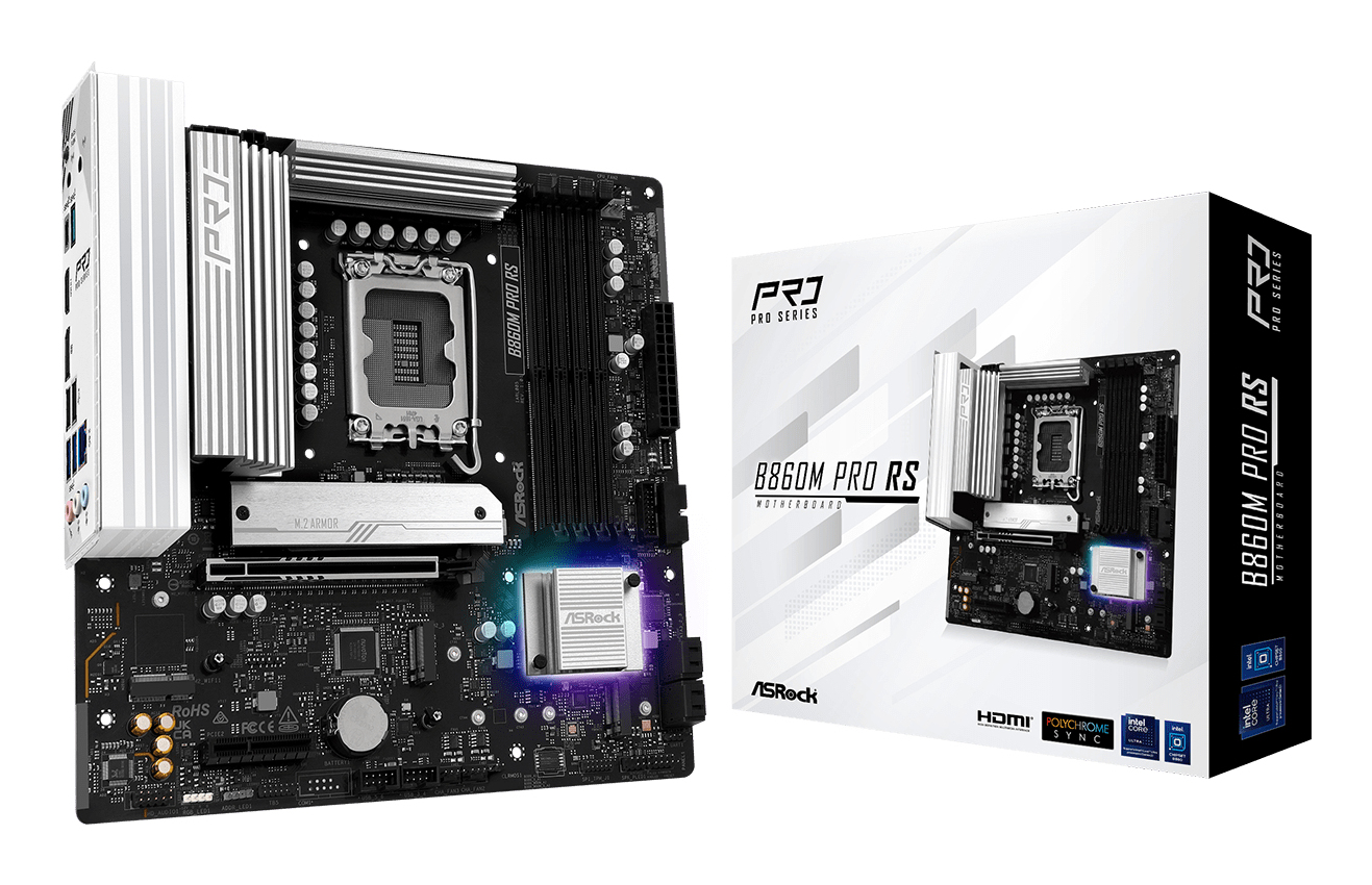 ASRock B860M Pro RS             1851 mATX HDMI/&shy;DP       DDR5
