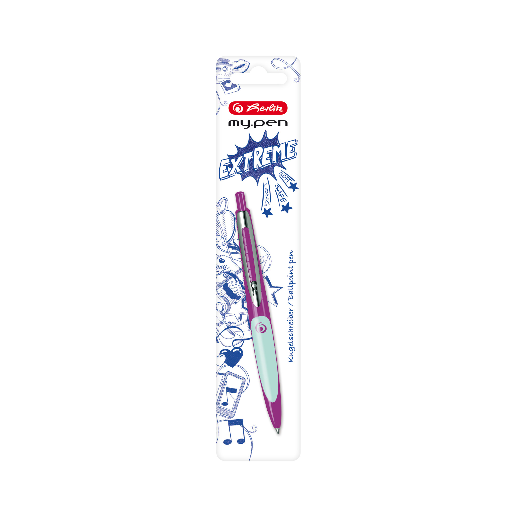 Herlitz Kugelschreiber my.pen lila/&shy;minze