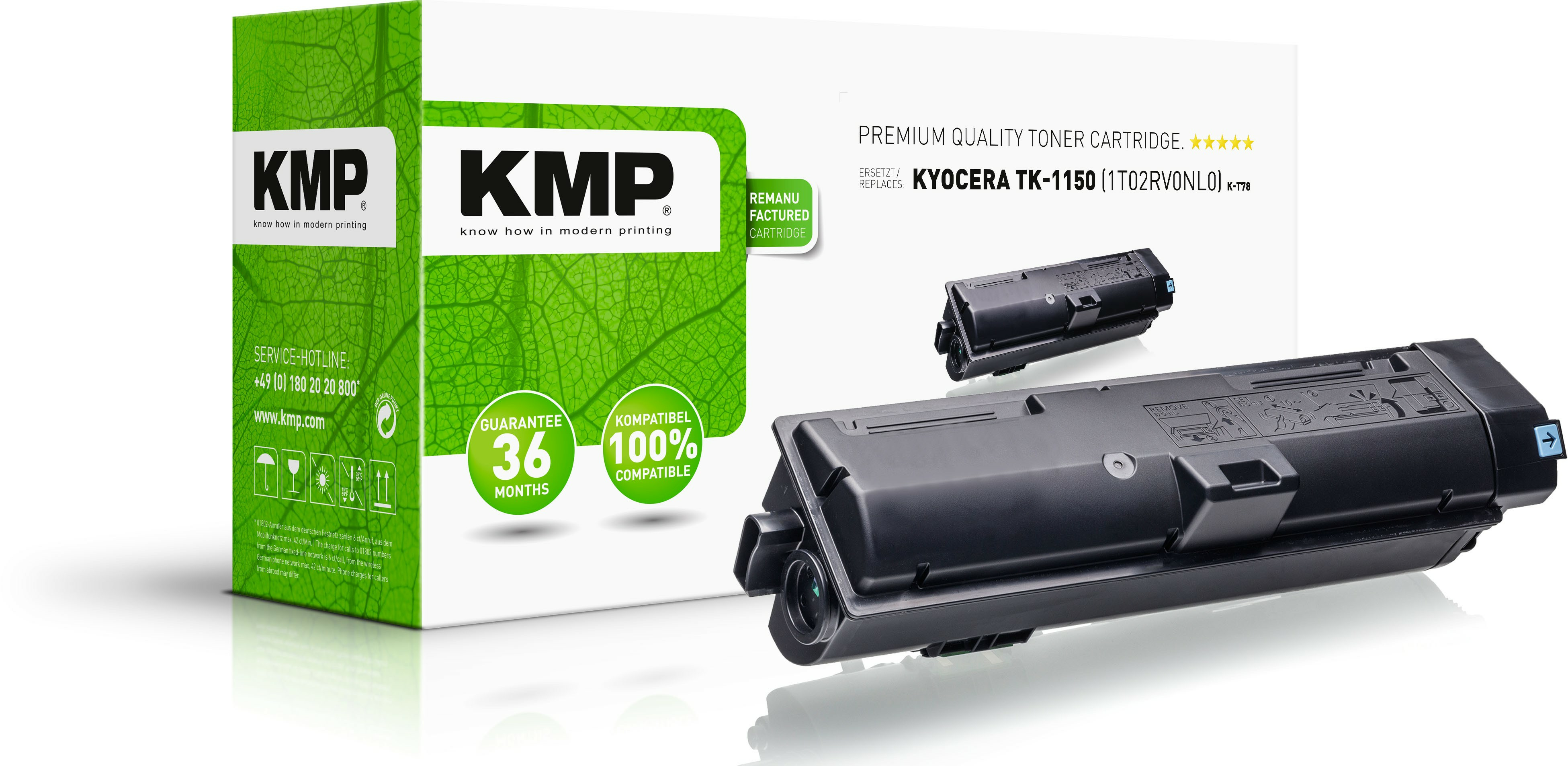 KMP Toner Kyocera TK-1150/&shy;TK1150 black 3500 S. K-T78 remanufactu