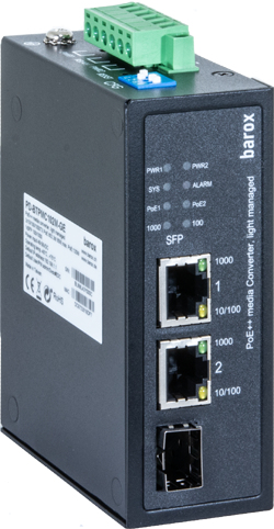 barox Medienkonverter 2-Port 10/&shy;100/&shy;1000TX, RJ45 Management