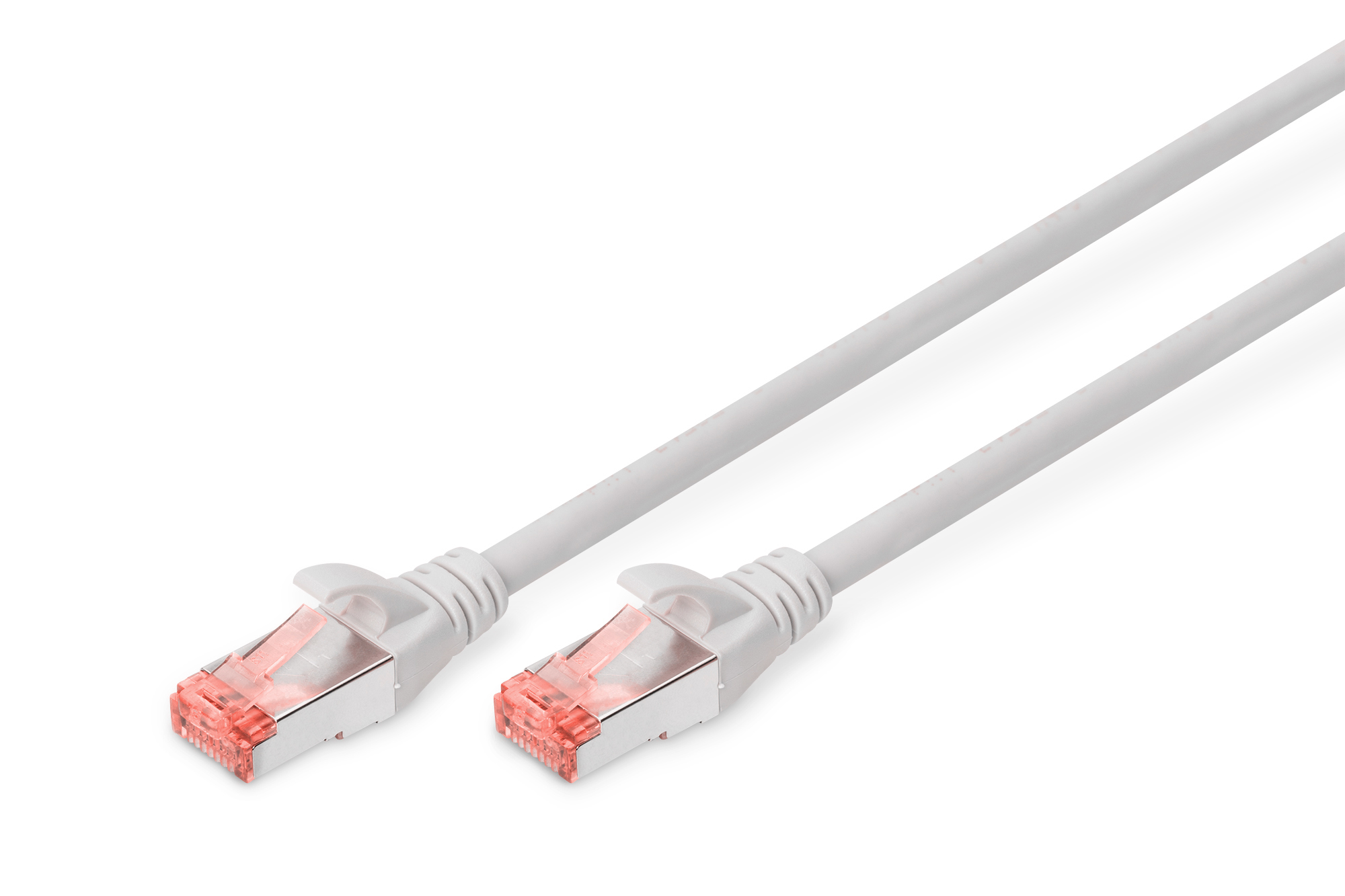 DIGITUS Patchkabel Cat6  S/&shy;FTP 2xRJ45  0.5m grau Hebelschutz Pol