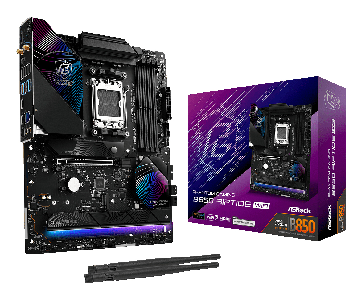 ASRock B850 Riptide WiFi AM5 ATX HDMI DDR5