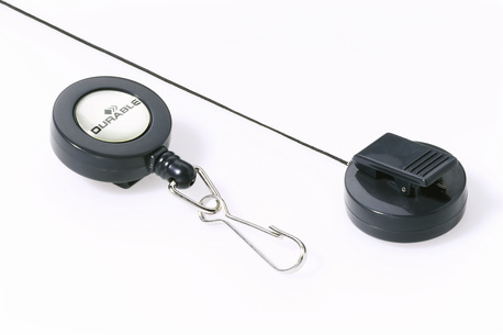 DURABLE Jojo mit Federhaken 10er Pck anthrazit