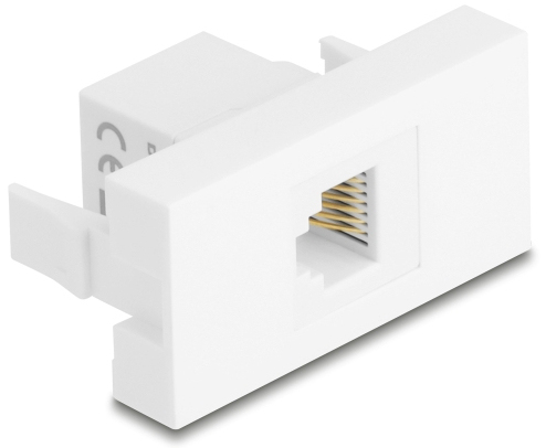 DELOCK Easy 45 Modul RJ12 Buchse zu RJ12 Buchse UTP weiß